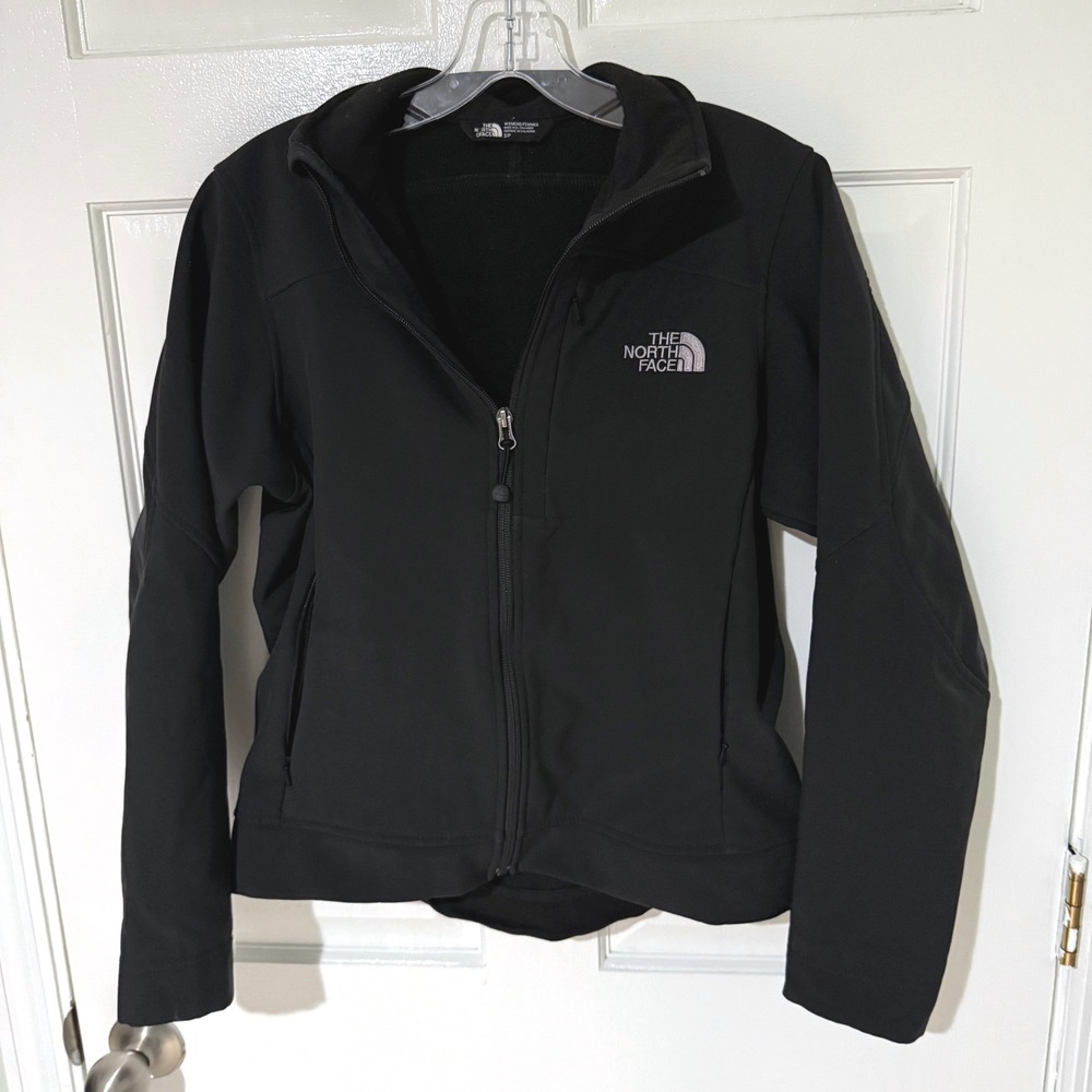 The North Face Womens Apex Bionic Softshell Jacket Black Full Zip Size Small